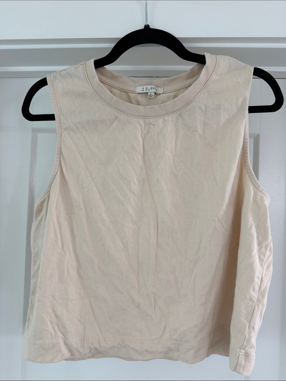 Z Supply Light Cream Muscle Tank Top